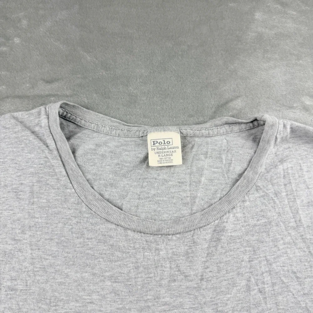 Polo Ralph Lauren Underwear Gray T-Shirt Men's XL Short Sleeve Cotton Crew Neck